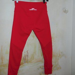 Lorna Jane Phone Pocket Jogger Cuff Legging Red Size S 24" W Pilates Yoga Active